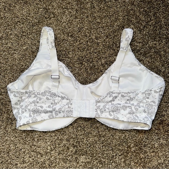 Bali Bra Womens gray Leaf Print Comfort Seamless Underwire size 38DDD - Picture 3 of 5